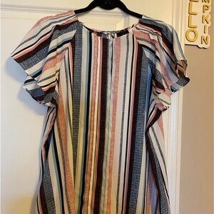 Worthington Multicolor Striped Blouse